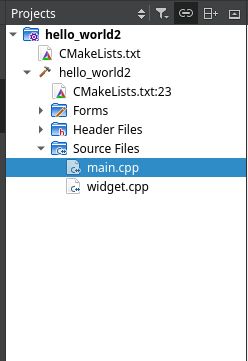 Default folder structure of Qt application