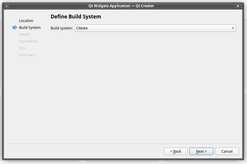 CMake as selected build system